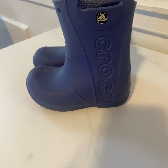 CROCS Kids Blue Rain Boots Size 7C - Picture 3 of 5
